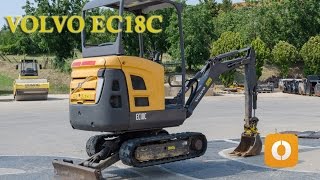 VOLVO EC18C miniexcavator girl test