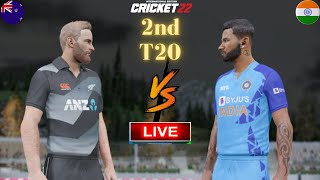 India Vs New Zealand 2nd T20 Match : Cricket 22 Live - narenSKgamer