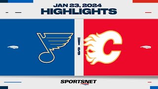 NHL Highlights | Flames vs. Blues - January 23, 2024