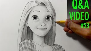 Drawing Practice: Rapunzel from Tangled [Q&A Video #23]