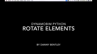 DynamoBIM Python Beginner's Guide how to Rotate Elements