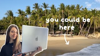 How to BECOME A DIGITAL NOMAD for beginners - Full Tutorial 🏝💻 remote jobs, taxes, where to start