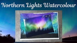 Finished Watercolour Image | Northern Lights
