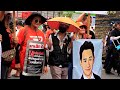 protesters gather outside thai parliament as court suspends pita as mp afp