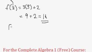 (Algebra 1) Function Notation Question #1
