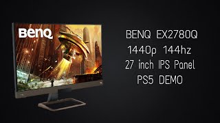 Quick monitor demo for ps5 BENQ EX2780Q 1440p 144hz (no commentary)