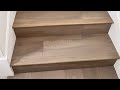 How to install a staircase step with engineered wood