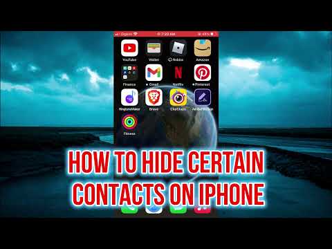 How to hide contacts on iPhone