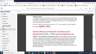 Math 1325 Orientation Video Spring 2021
