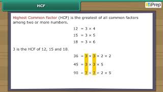 HCF | Playing With Numbers | Math | Class 6 | iPrep