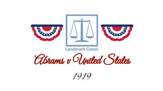 Abrams v United States (1919)