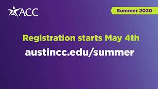 ACC Summer 2020 Registration