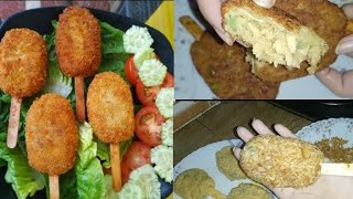 Potato And Chicken Lollipop Recipe,Veg Lollipop,Quick & Easy Starter Recipe,Potato Snack