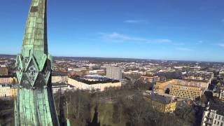 Flygfoto i Norrköping Matteuskyrkan