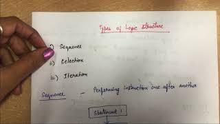 5. Types of Logic structure-#logicalstructure, #sequence,#selection,#iteration,#pseudo code
