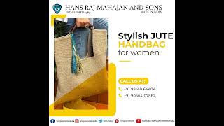 stylish jute bag made with high quality material available in all color and size.