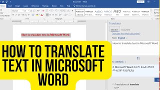 How to translate text in Microsoft Word||Microsoft Translator@hydraulicengineering8463 #Translation