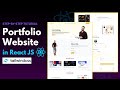 How to Make Portfolio Website with React JS & Tailwind CSS | React Portfolio Tutorial 2024