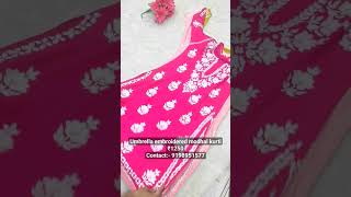 Umbrella embroidered modhal kurtiContact:- 9198951577 #fashion #kurti #chikankari #banglore #fyp