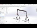 análisis estructural de una grúa pórtico solidworks