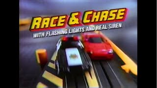 1990 Tyco Race \u0026 Chase U-Turn Slot Car - HD AI Restoration TV Commercial