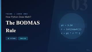 Python Math & BODMAS Explained: Powers, Division & Modulo | The First Loop (English)