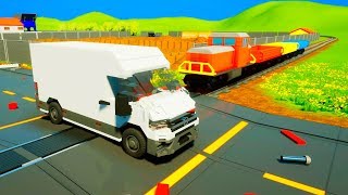 Car & Truck Complication vs  Lego Train - Brick Rigs