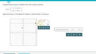 Graphing a piecewise function on ALEKS