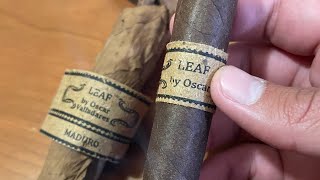 SMOKING A LEAF BY OSCAR MADURO ROBUSTO🍃🔥🍫#cigar #aficionado #luxury #ytshorts #fyp