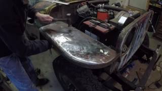 Shrinking Stretched Sheet metal with a Propane Torch