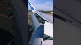 【機内から】釧路空港に着陸するANA A320#機内 #釧路空港#ana #a320