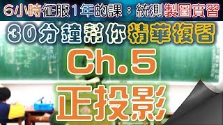 CH.5｜Part.2｜正投影｜製圖實習｜統測重點｜試在必得｜簡報版｜1張黑板1章重點｜Mechanical Drawing Practice｜ @ClarkHuang老師 ｜2019年錄