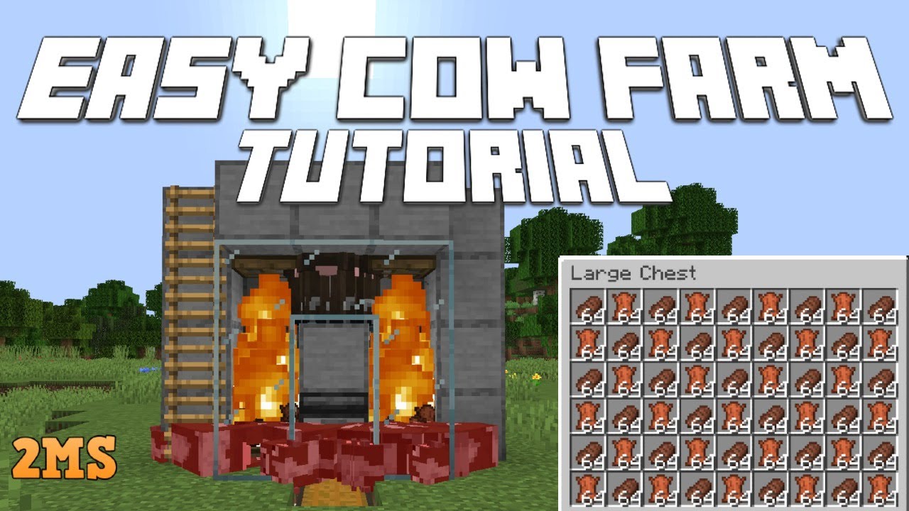 Automatic Cow Farm Minecraft 1 19 Youtube