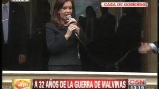 C5N - POLITICA: HABLA CRISTINA KIRCHNER EN EL 32 ANIVERSARIO DE MALVINAS