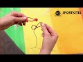 hq sportkites buchtknoten bei vernähter flugschnur lark s head knot for sewed flying lines