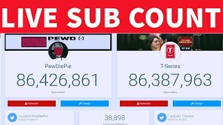 PEWDIEPIE VS T-SERIES LIVE SUB COUNT: WHO WILL PREVAIL? live stream, pewdiepie vs t-series
