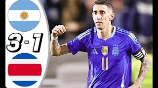 Argentina vs Costa Rica (3-1) Highlights & All Goals 2024 Di Maria Free Kick Legendary 🔥