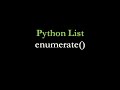 13.4 Python Enumerate function | How to use enumerate() in list iteration in python | In Tamil