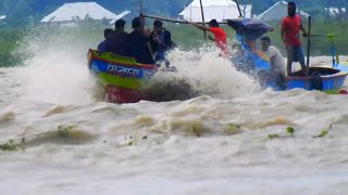 প্রচন্ড উত্তাল পদ্মা-মেঘনা মোহনায় ট্রলারে করে আনন্দ ভ্রমনে পর্যটকরা |too rough rivers |massive waves