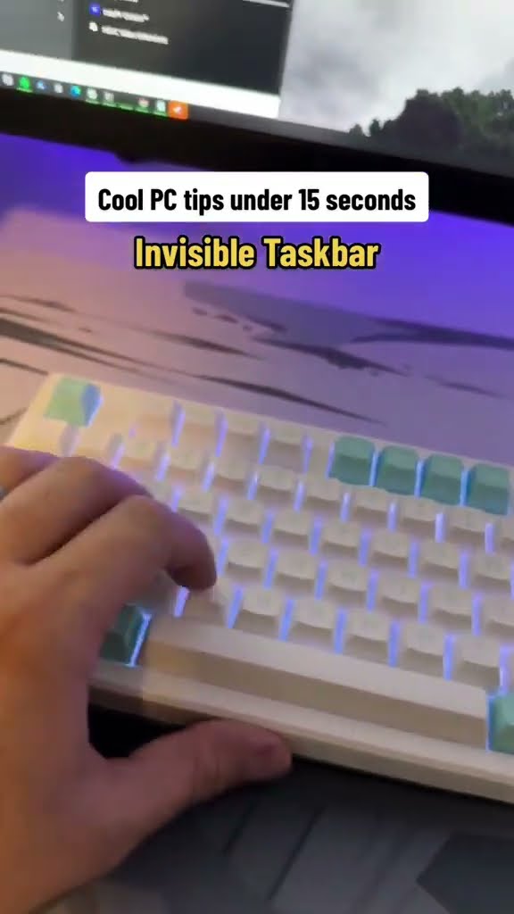 How to get invisible taskbar on Windows