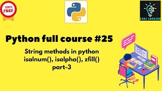 Python Full course #25|String methods in python part-3|#python #programming #coding #code #computer