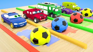 Baby Shark + Five Little Fingers | Cartoon Cars | Soccer ball | Baby Nursery Rhymes & Kids Songs