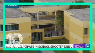First responders and school district staff went through an active shooter drill in Pinellas County