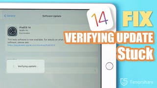 How to Fix iPad Stuck at Verifying Update to iOS14