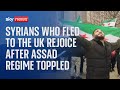 Syrians who fled country celebrate in UK and beyond as Assad regime is toppled