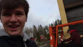 I FOUND A OLD FORKLIFT AND DROVE IT!! HAUNTED SCHOOL! SCARY AF (And kevin comes out of the closet?)