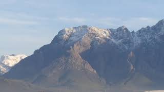 Snow covered Brandwacht Mountains. Worcester,Western Cape.