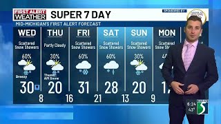 Super 7 Day First Alert Forecast: Snow shower chances throughout the week