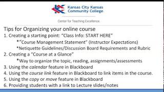 Tips for organizing your online course