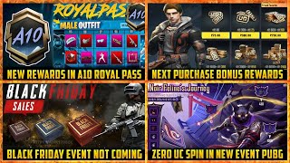 🔴 A10 Royal Pass More Rewards | Next Purchase Bonus Outfit | BGMI Upcoming Events Release Dates